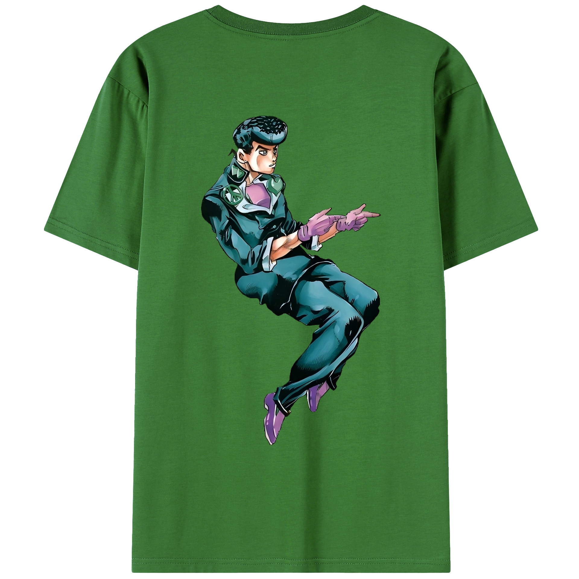 （画像用） ジョジョの奇妙な冒険 ひがしかた じょうすけ JoJo's Bizarre Adventure Higashikata Josuke レディース半袖Tシャツ(バックプリント)